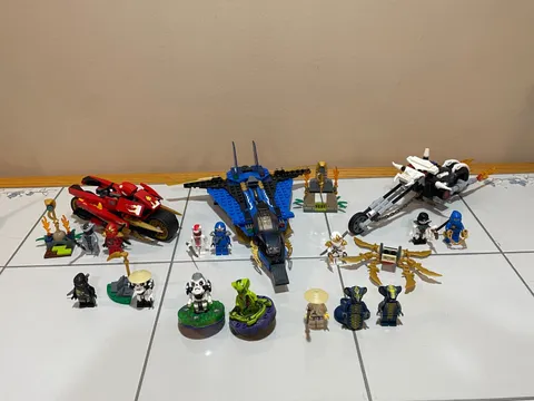 LEGO NINJAGO Lot Kai Cycle Jay Fighter Skull Bike Minifig Cole DX 9441 9442 2259