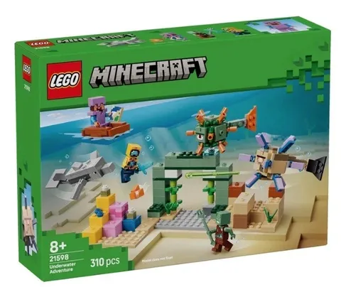 21598 UNDERWATER ADVENTURE drowned diver minecraft lego legos set steve NEW