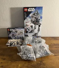 LEGO Star Wars 75322 Hoth AT-ST $75320 Snowtrooper Battle Pack Bundle COMPLETE