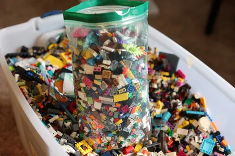 LEGO Large Bag, 5lb Lot Mixed Bricks parts and pieces! You get this exact bag.