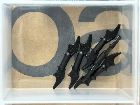 LEGO Parts - Black Minifigure, Weapon Batman Batarang - No 98721 - QTY 5