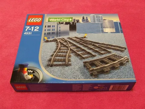 New Lego 4531 9 Volt Train Switch Track Sealed Box * Free Shipping *