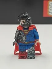 NEW DC Super Heroes Cyborg Superman Custom Lego Minifigure Hank Henshaw Villain