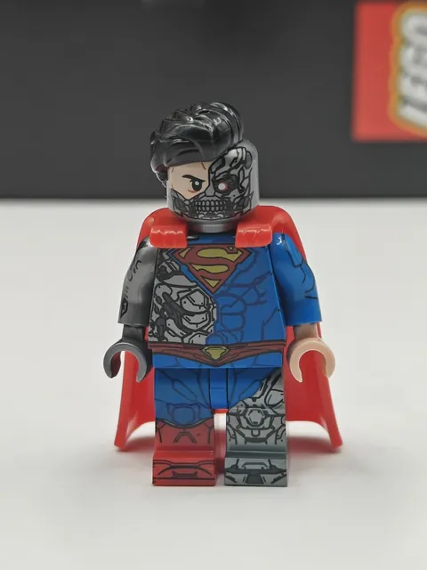 NEW DC Super Heroes Cyborg Superman Custom Lego Minifigure Hank Henshaw Villain