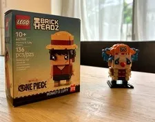 LEGO 40799 Brickheadz Monkey D. Luffy Figure Lego 40800 Buggy The Clown Lot