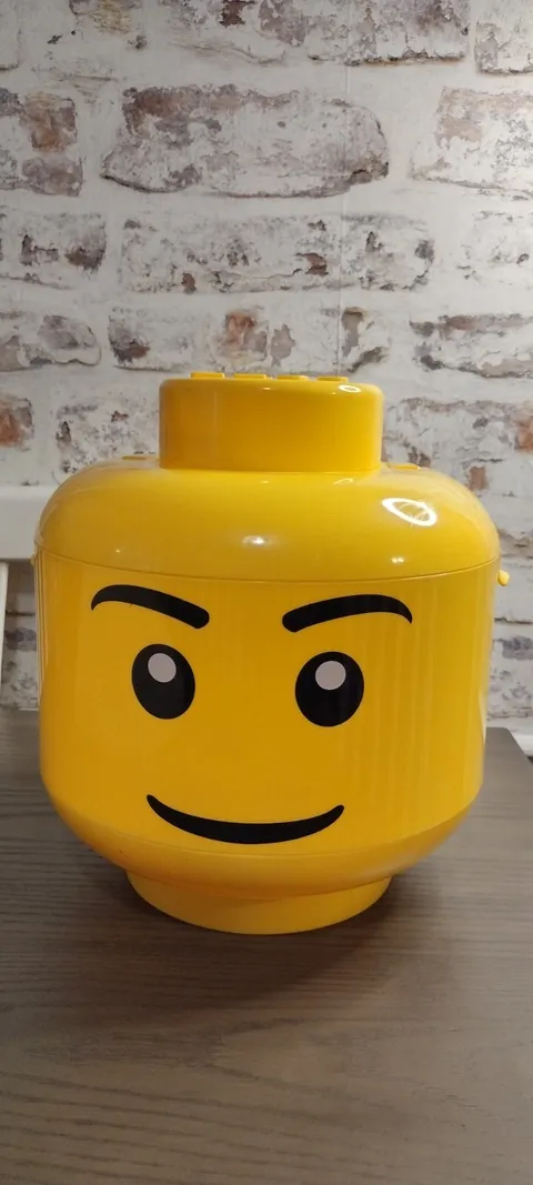 XLarge LEGO Head Storage Container/Carry Case Rare Clear Sorting Trays Handle 
