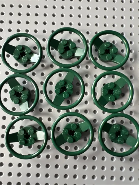 LEGO 67811 Dark Green 2x2 with Axle Hole Lot of 9 Botanic