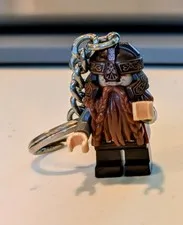 Lego GIMLI Keychain Hobbit &Lord of the Rings DWARF #850516