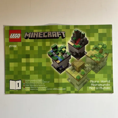 LEGO Minecraft Set 21102 Micro World Instruction Manuals 1 & 2