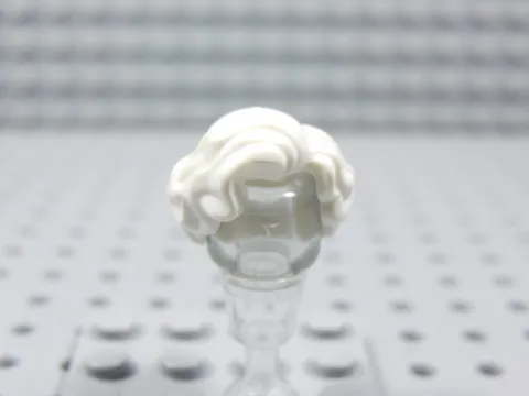 LEGO White Female Girl Short Hair Wavy Curled Minifig BQ