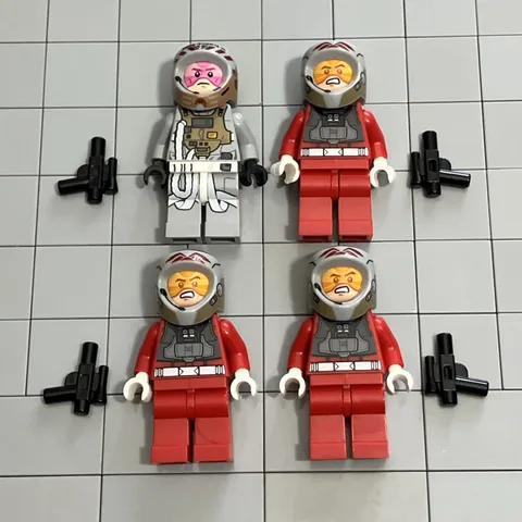 LEGO Star Wars Minifigures Lot Ten Numb, General Cracken, Squadron Pilot H2 60
