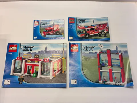 Lego Books 1-4 Lego 7208 Fire Station Town City Instructions Only!