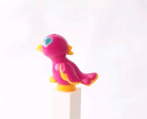 Lego Magenta Bird Friends Elves with Bright Light Orange Beak and Black Eyes