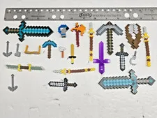 LEGO Assorted Weapons Minecraft Bows Swords Pickaxes Bow Lot Microsoft Toys