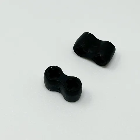 45590 LEGO Parts Technic Axle Connector Double Flexible (Rubber) BLACK (2)