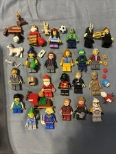 Gently Used LEGO Christmas Holiday Minifigures Pack Star Wars Marvel City Harry+