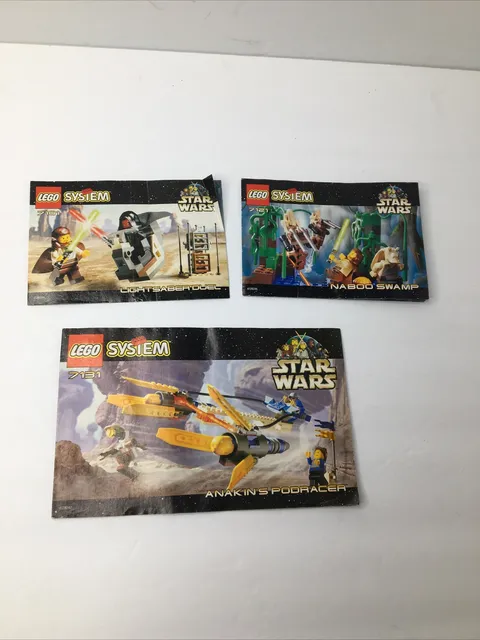 Vintage LOT of Lego Star Wars 7131, 7121,7101 Instructions/Manual ONLY