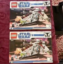 LEGO Star Wars 7676 Republic Attack Gunship Instructions Booklets 1 & 2