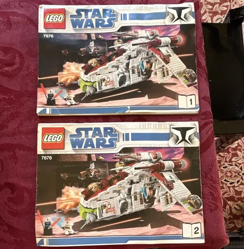LEGO Star Wars 7676 Republic Attack Gunship Instructions Booklets 1 & 2