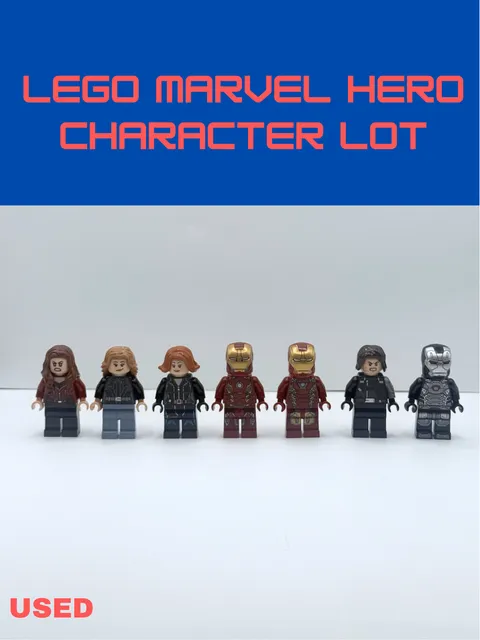 LEGO Marvel Minifigure Lot of 7x - Winter Soldier, Iron Man, Black Widow, & More