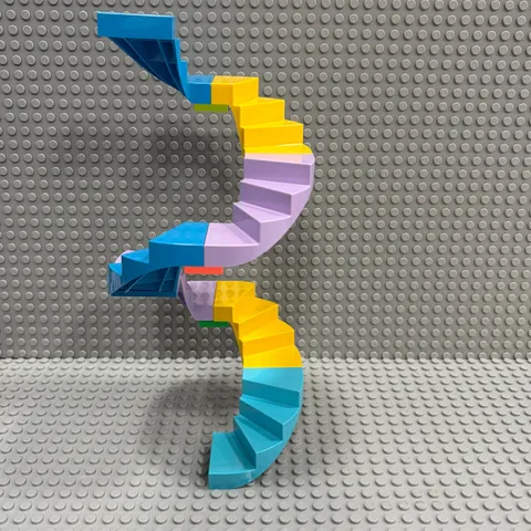 LEGO Curved Stairs Steps 6 x 6 x 4 Multicolor (28466) Friends Lot of 7
