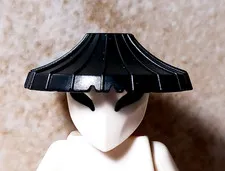 New LEGO Asian Theater Mask White Black Hat Conical White Face Paint Comic drama