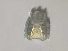 LEGO BIONICLE Kanohi Avohkii Mask Of Light Trans-Clear With Gold Glitter