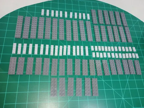 100 pieces Shades of Gray Genuine Lego 2x10, 2x8 n other Plates Castle Star Wars