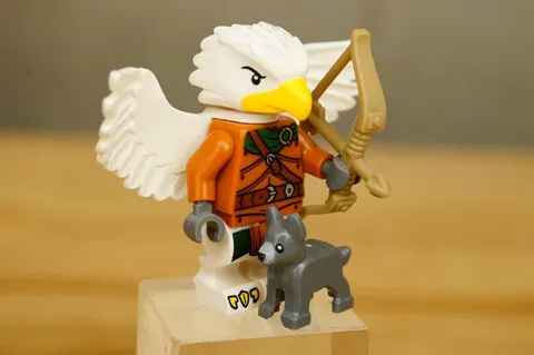 Authentic Toy Lego Minifigure Aarakocra Ranger Dungeons & Dragons 71047 & Dog