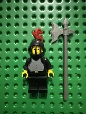 LEGO Minifigure Black Knight cas177 Castle Black Falcons Red Tri-plume 6035