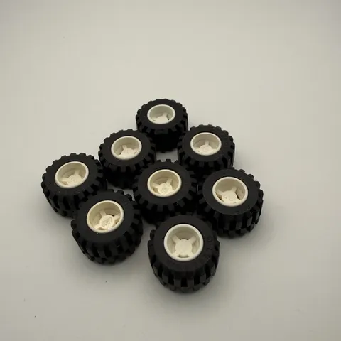 LEGO Wheel & Tire Assembly 6014bc05 11mm D x 12mm LOT OF 8 White 6014b / 87697