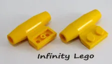 4 LEGO Yellow Plane Jet Airplane Engine 1 x 2 Side Plate with Axle Holders 3475