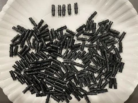 LEGO x 800 Black Technic, Pin with Short Friction Ridges 2780 bulk