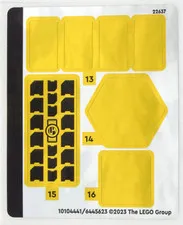 LEGO STICKER SHEET #2 ONLY 42158 NASA MARS ROVER PERSEVERANCE from set New
