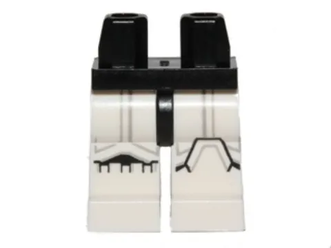 LEGO® Part 970c01pb32 - Hips and White Legs with SW Stormtrooper Black