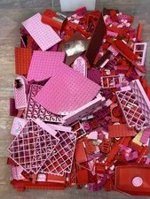 Lego Bulk Lot Mixed Pieces Mostly Pink Red 3lb 7oz Premium