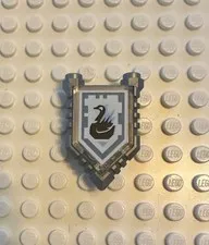 LEGO Minifigure Shield Pentagonal w Grooved Edges 22408 w Goose Bumps 22385pb110
