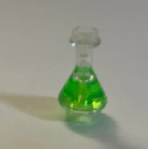 LEGO Minifigure Flask Science Beaker Trans BRIGHT GREEN Potion Lab Gear Monster