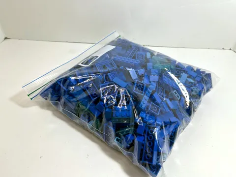 LEGO ONE bag 2 LBS 6 oz Pounds  Bulk. Assorted blue brick only