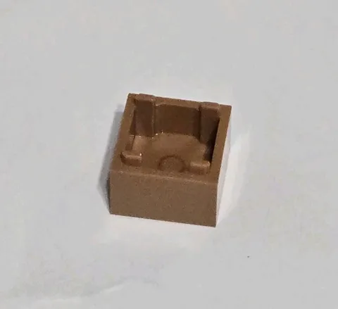 Lego Medium Nougat Container, Box 2 x 2 x 1 Top Opening Raised Inside Base 2821