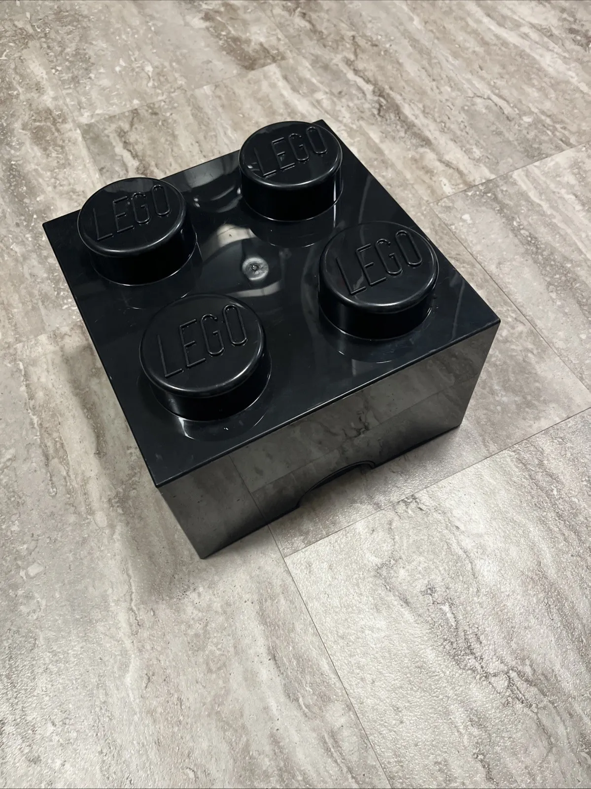 Lego Storage Brick Black Stackable Toy Storage 9.75x9.75 x 5.75