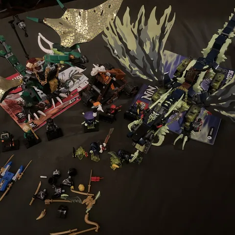 LEGO NINJAGO Lot 70763 Morro Dragon 70593 Green NRG Incomplete Some Figs