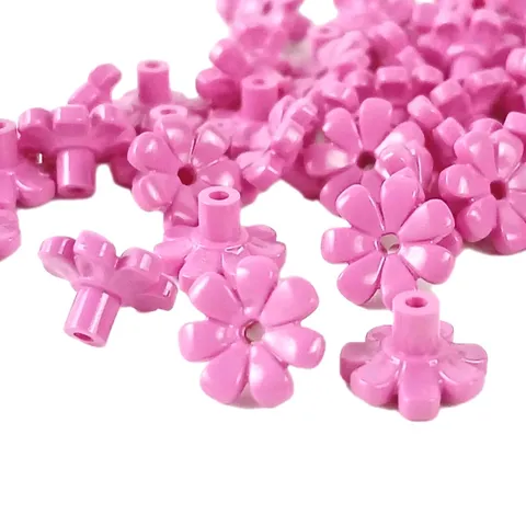 100 Pieces LEGO® Dark Pink Plant Flower with Bar and Small Pin Hole Part 32606