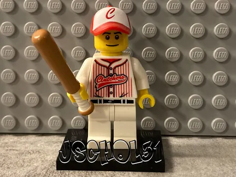 LEGO Baseball Player Minifigure - Collectible CMF Series 3 (8803) - Complete!