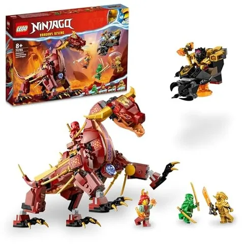 LEGO Ninjago DragonsRising HeatwaveTransforming LavaDragon 71793 Building Blocks