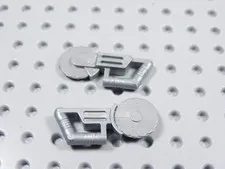 LEGO Lot of 2 Flat Silver Circular Saw Tool Utensil Minifig BJ