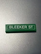 LEGO Bleeker Street Sign Printed Tile Brick Spider-Man Doctor Strange NYC Rare