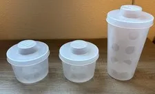 3 LEGO Pick-A-Brick Cups w/ Lids - Large & Small LEGO plastic storage containers