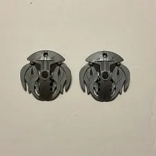 LEGO Bionicle Weapon 5 x 5 Shield with Flames Twin 44937 Pearl Light Gray