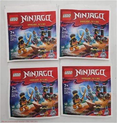 LOT OF 4 LEGO NINJAGO Arin vs. Dragonian Battle Building Toy 30700